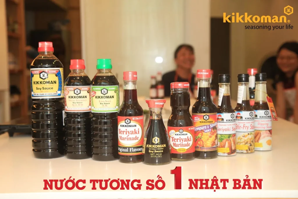 Kikkoman soy sauce range at the cooking class