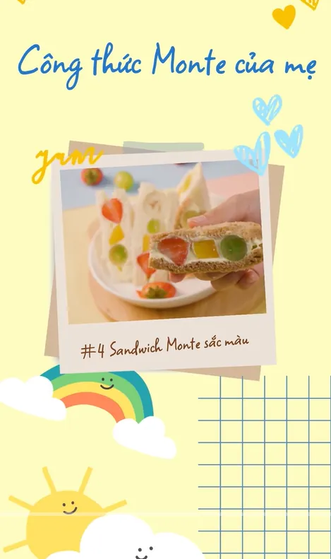 Monte recipe TikTok: sandwich with Monte pudding