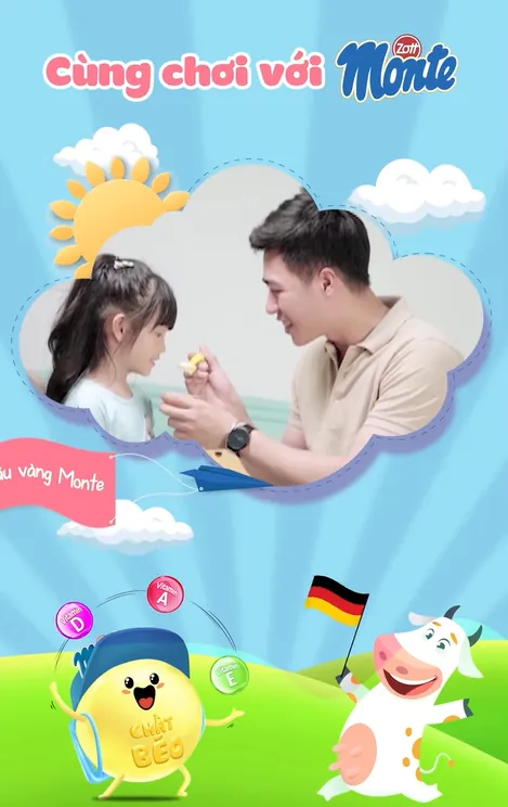 Parent and child playing in a Monte TikTok video
