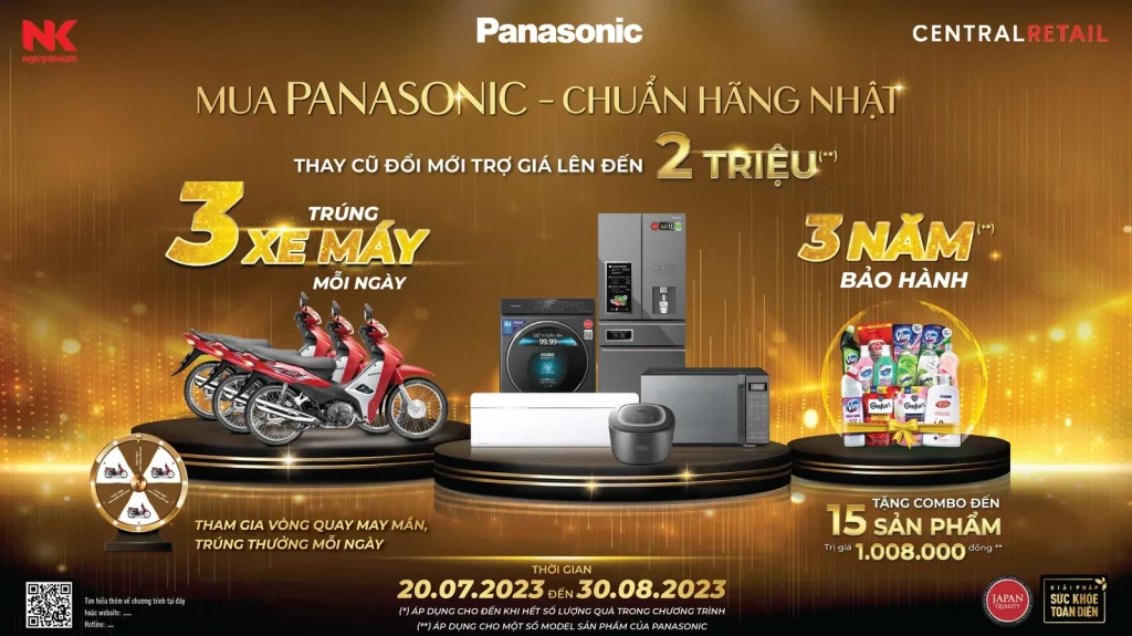 Panasonic campaign poster for Nguyen Kim stores