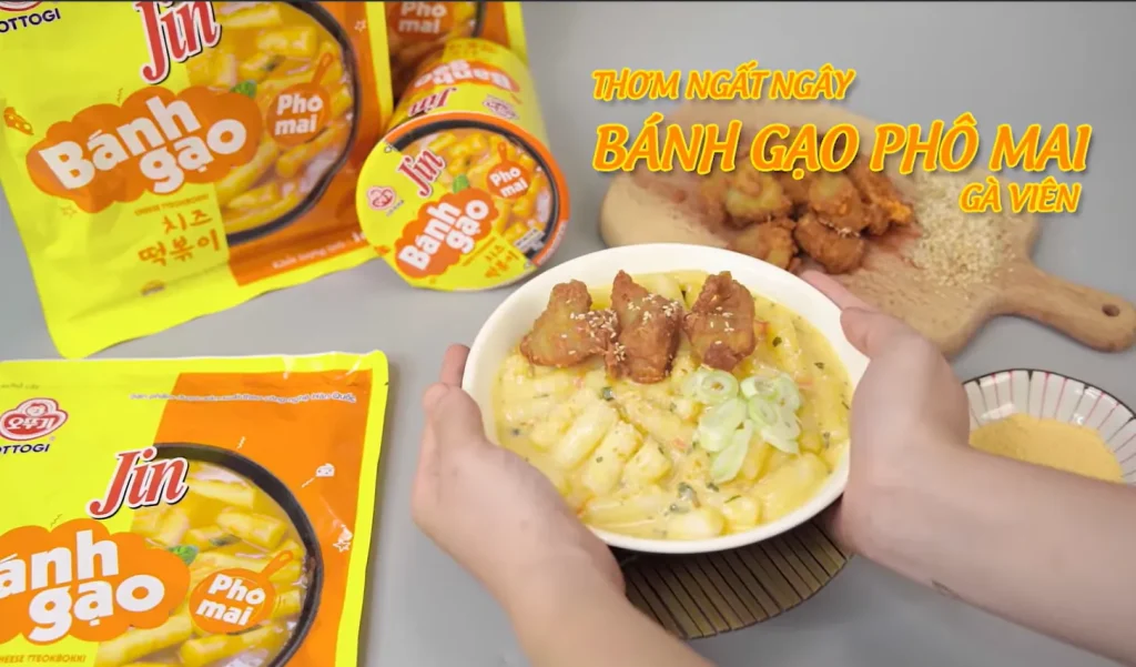 Ottogi cheese rice cake noodles video frame