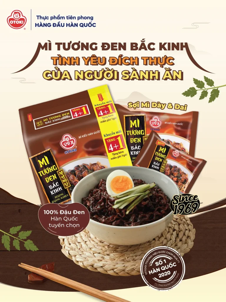 Ottogi black bean noodle social post