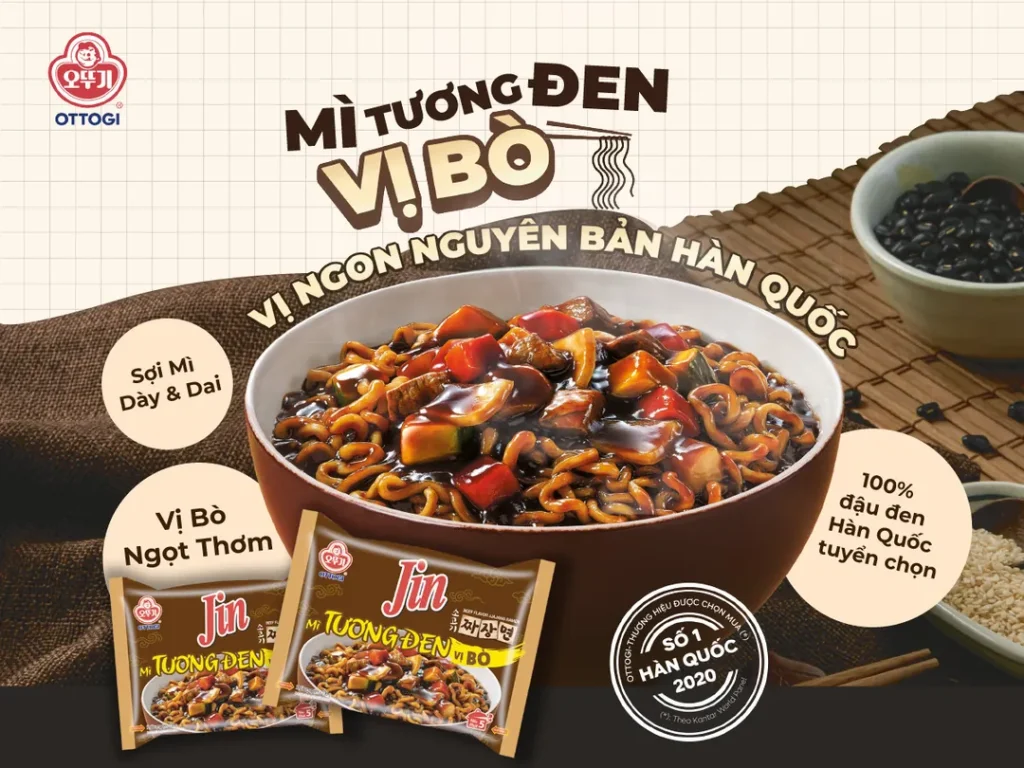 Ottogi black bean noodle social visual