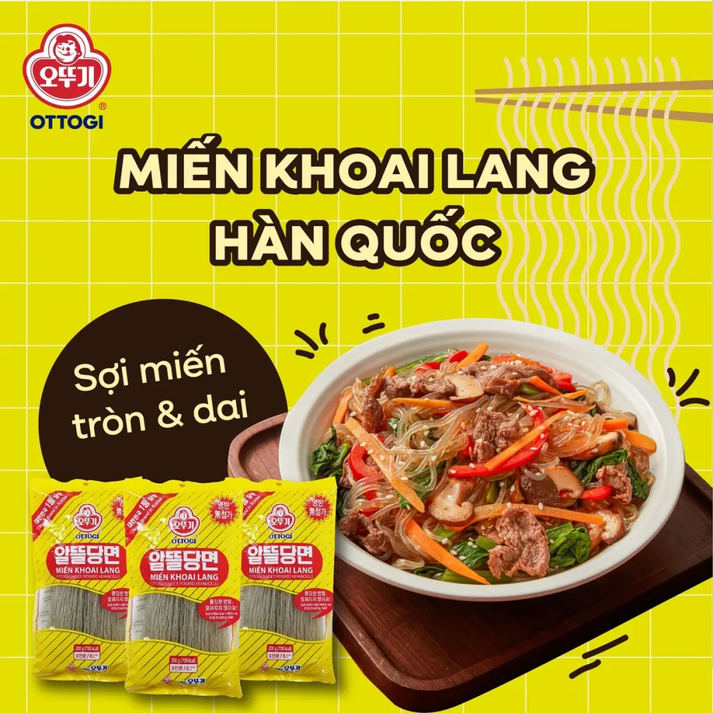 Ottogi Korean sweet potato noodle social post