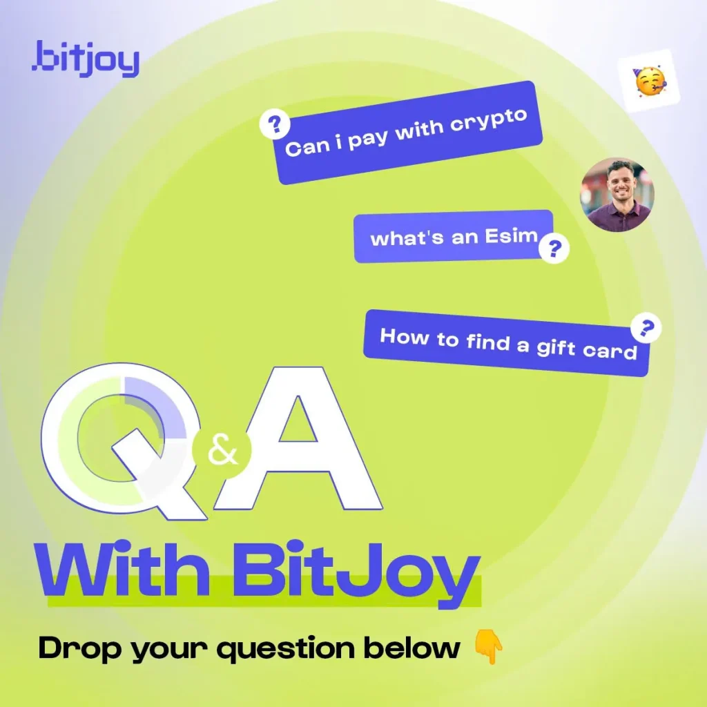 The BitJoy Q&A social post